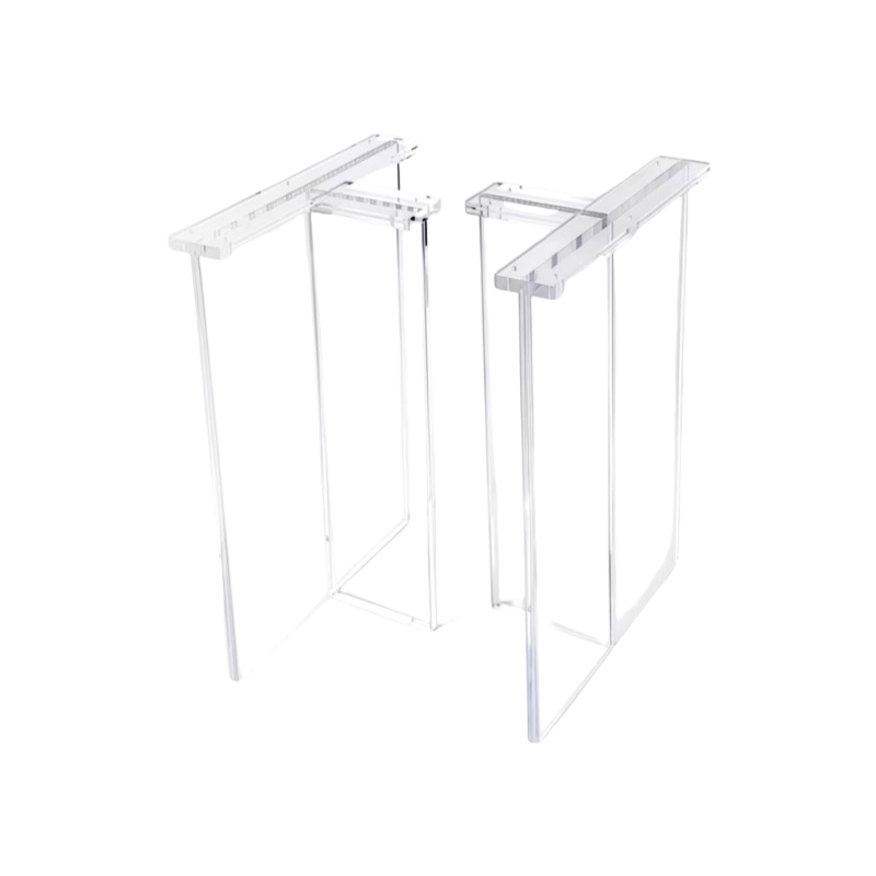 Clear acrylic table legs