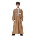 High quality Muslim Islamic Clothing for Children Arabia Jubba Thobe plus size dubai boy's Kaftan Abaya clothing 4 colors