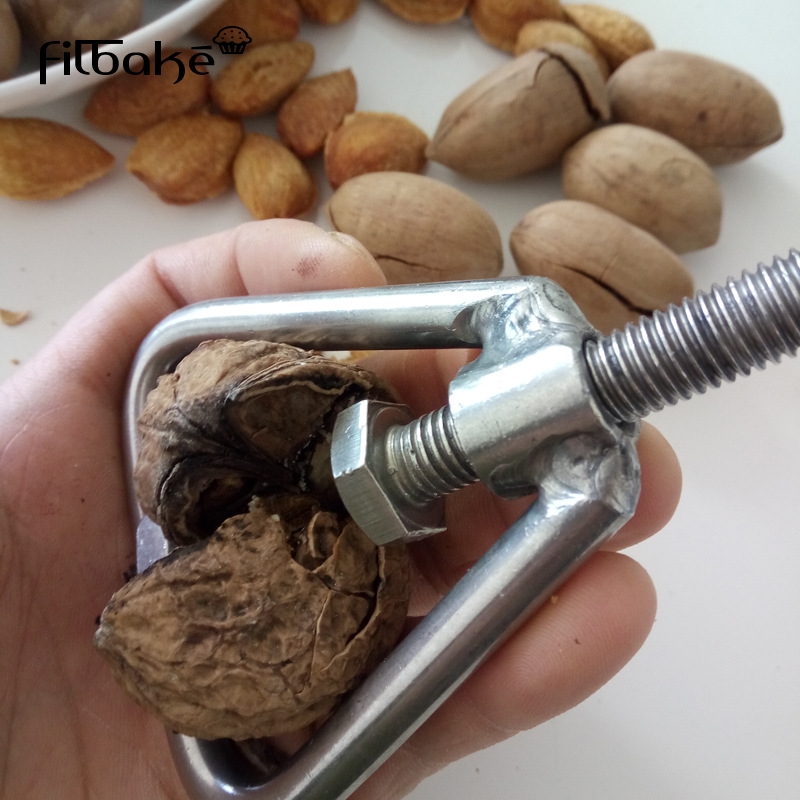 Filbake Stainless Steel Nut Opener Triangular Nut Cracker Macadamia Machine Walnut Nutcracker Sheller Tool Opening Nut Tools