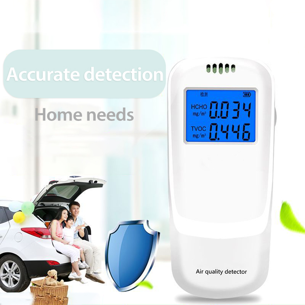 Indoor Portable LCD Formaldehyde Detector Multifunctional Household Air Detector Intelligent Air Quality Monitor Gas Analyzer