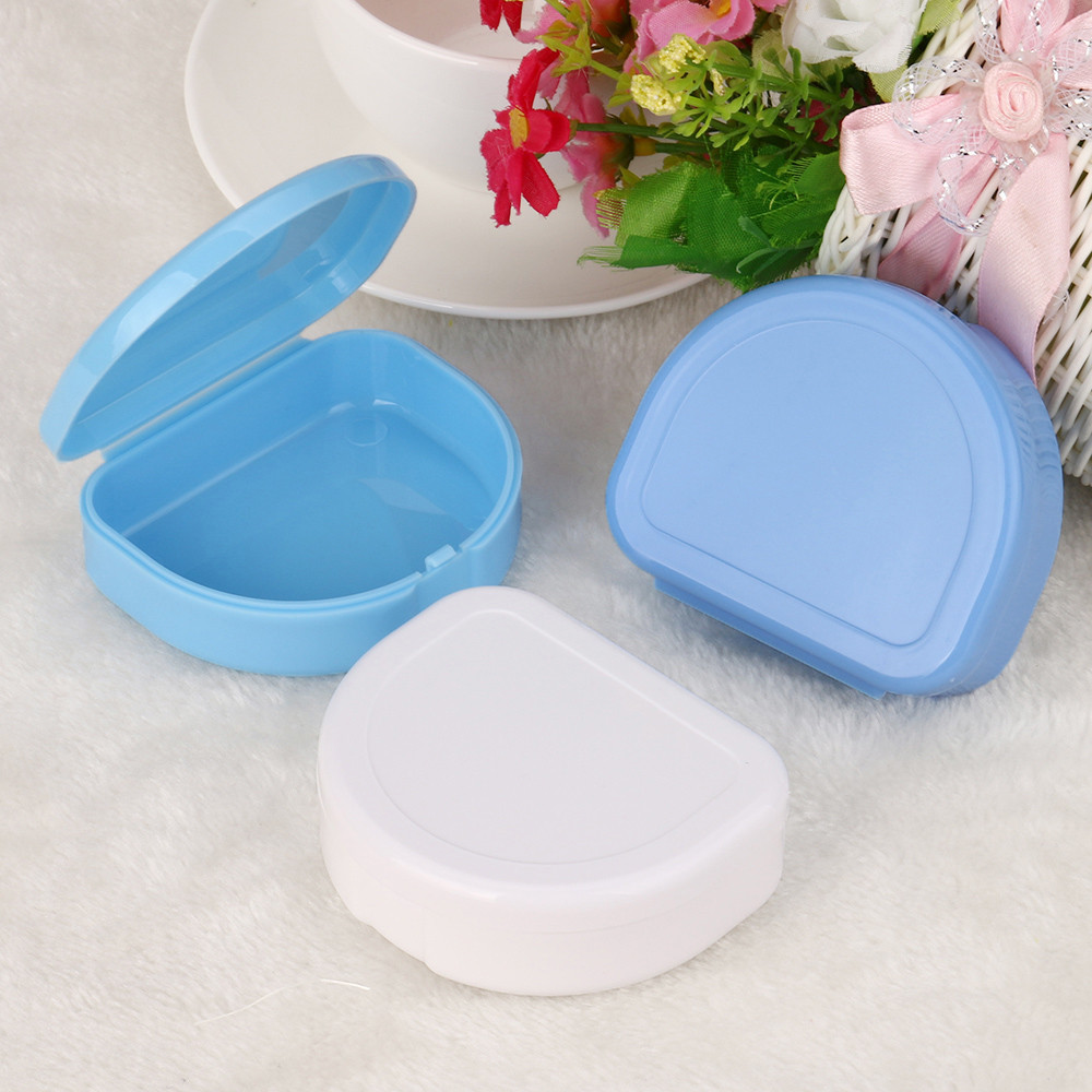 Denture storage boxNew plastic denture box denture storage box sports protective gear storage box cleaning oral care