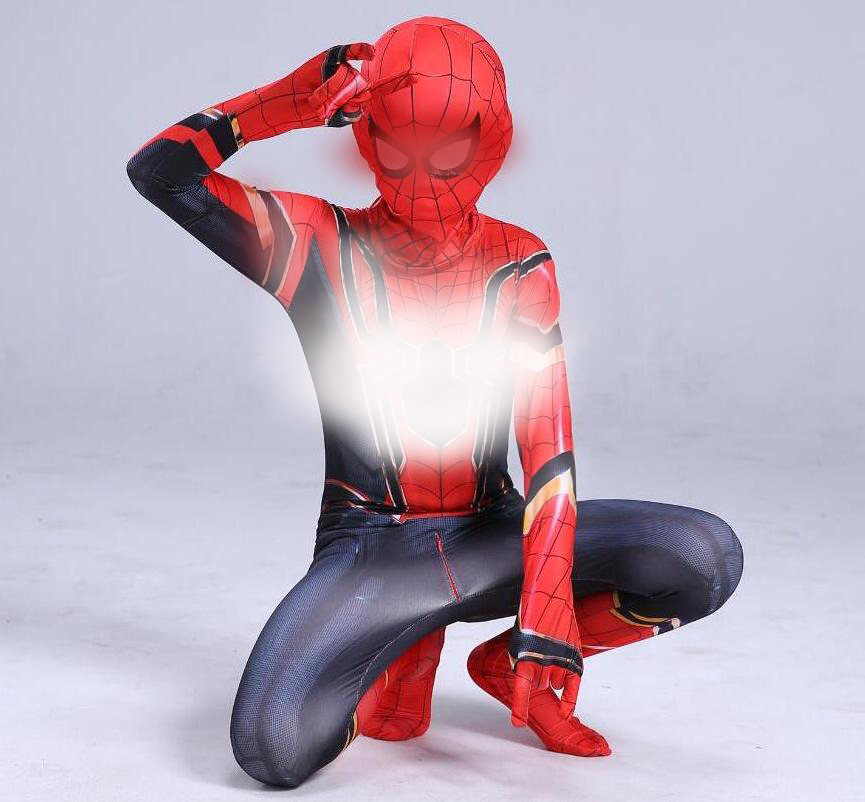 Amazing Iron Costume Kids Adult Bodysuit Suit Children Cosplay Halloween Costume For Kids Boy