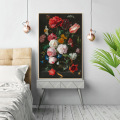 Hotel decorative flowers art canvas painting wall pictures for living room garden decoration