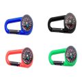 Sturdy Plastic Compass Carabiner Keychain Waterproof Pocket Size Key Ring Decor Outdoor Camping Gear Adventure Survival