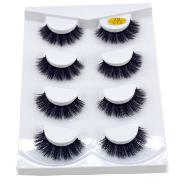 HBZGTLAD New 4 pairs natural false eyelashes fake lashes long makeup 3d mink lashes eyelash extension mink eyelashes for beauty