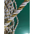8mm White Gold Clothing Accessories Wire Portable DIY Weave Decoration Rope Twisted Binding Packaging Nylon Macrame Cord