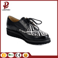 flat anti-skidding lacing PU comfortable girl shoes