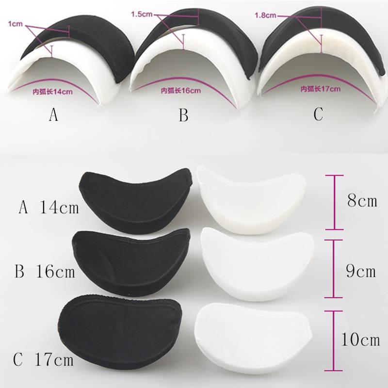 1 Pair Soft Padded Sponge Shoulder Pads White Black Unisex Anti-Slip For Blazer T-shirt Windbreaker Clothes Garment Accessories