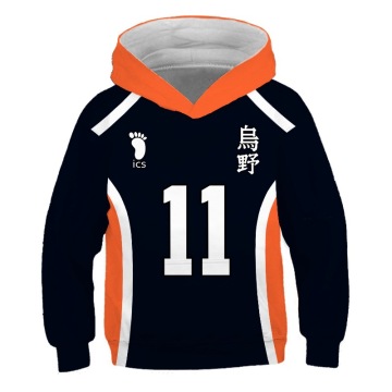 Kids Japan Anime Haikyuu Cosplay Costume Fukurodani Volleyball Club Akaashi Keiji Bokuto Koutarou Boy Girls 3d Hoodie Sweatshirt