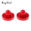 MagiDeal 2 Pieces 77mm Air Hockey Felt Pushers Goalie Handles Paddles Replacement Medium Red