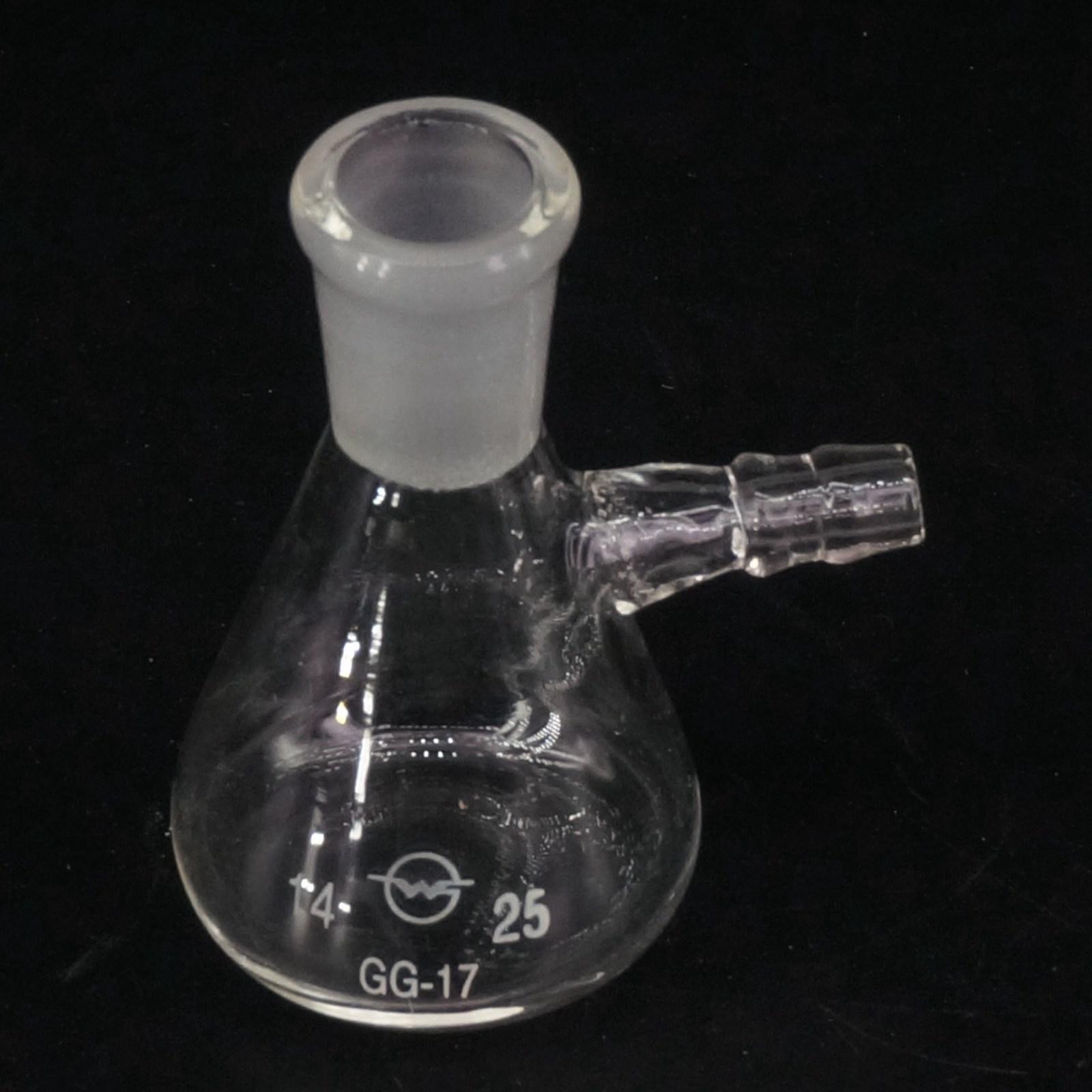 Lab Glassware 25 ml 14/23 Glass Vacuum Grinding Mouth Filtration Suction Flask, Laboratory Filter Bottle