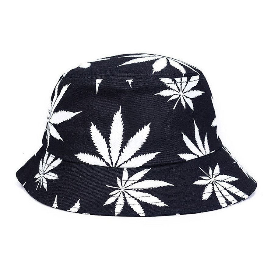 2020 Maple Leaf Panama Bucket Hat Women Men Couple Summer Cotton Basin Fishing Hat Sun Flat Fisherman Hip Hop Hats Caps Boonie