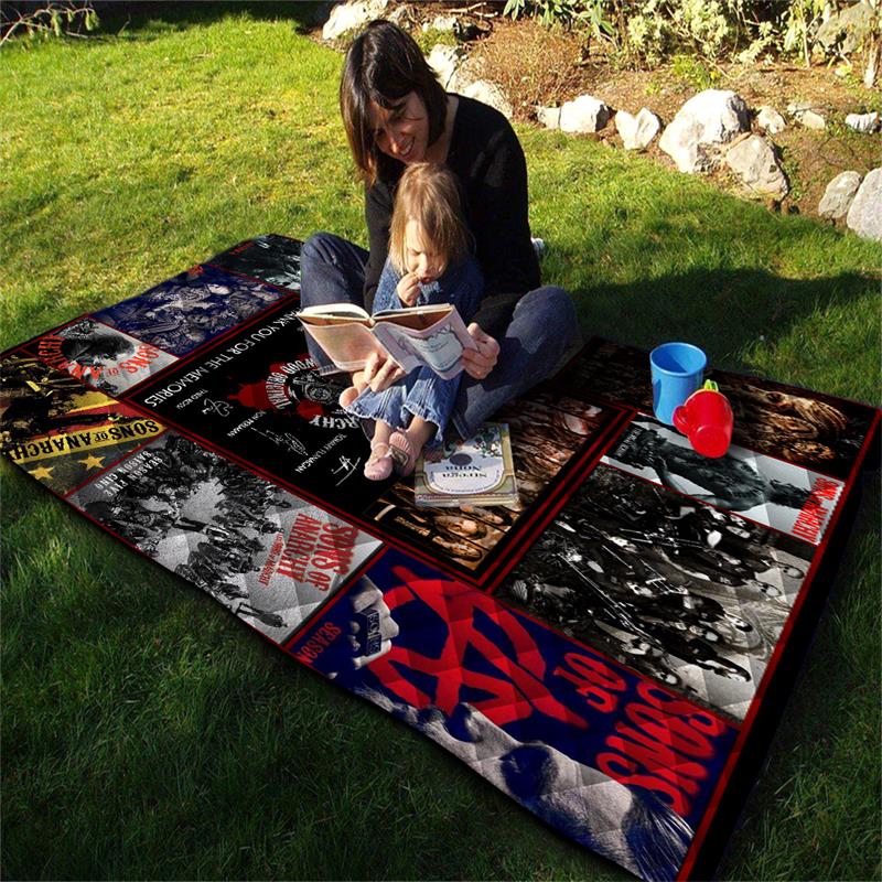 Summer Quilt Sons Anarchy Printed Bedspread Blanket Comforter Bed Cover Quilting Home Suitable Thin Coverlet Bed Sheet Duvet