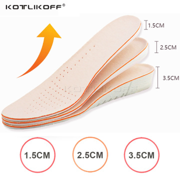 1.5/2.5/3.5cm Height Increase Insole for shoes women man height increasing shoes pad Inserts Care Foot Pads Comfortable soles