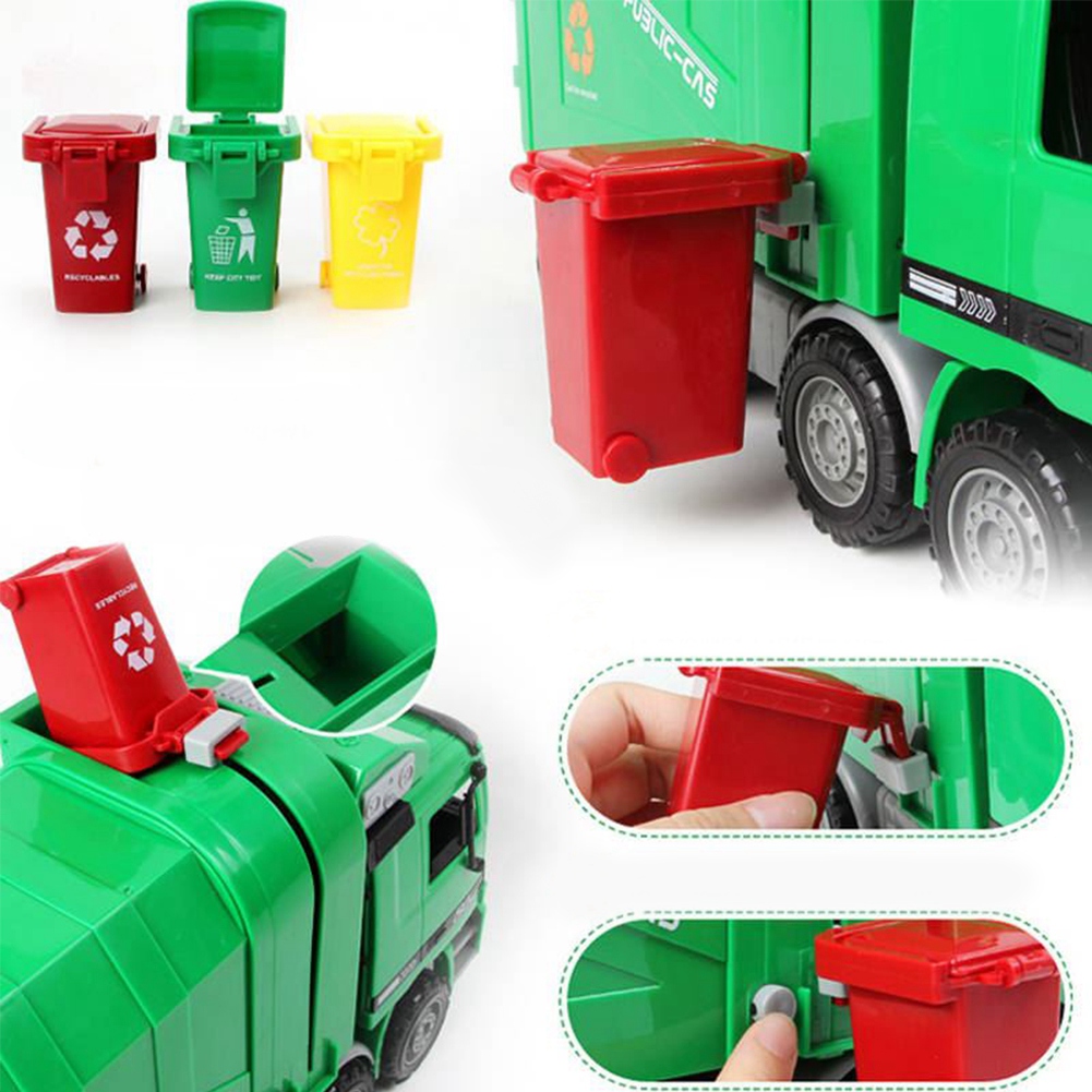 Garbage Truck Toy Car Educational Clean Trash Car Kids Toys Gifts Kids Simulation Inertia Garbage Truck Sanitation Car Model Toy
