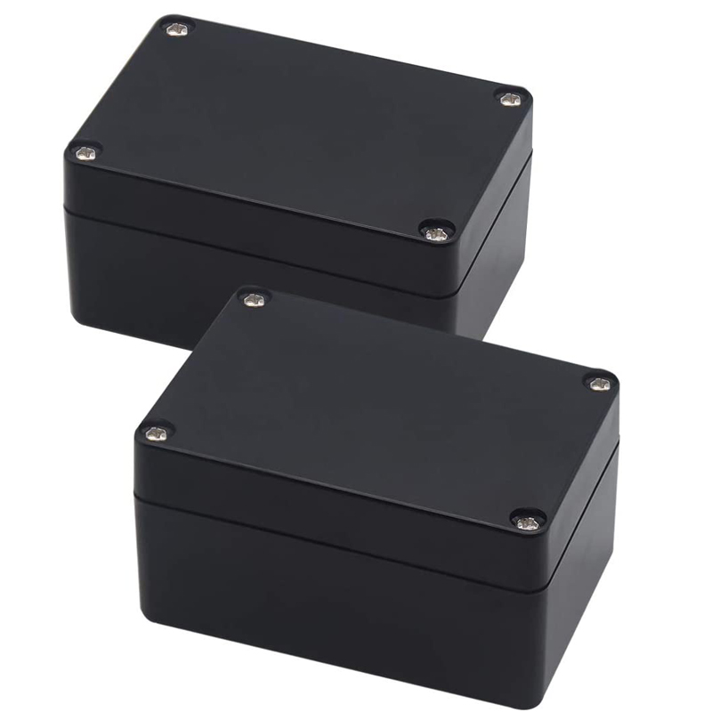 Waterproof Black DIY Housing Instrument Case ABS Plastic Project Box Storage Case Enclosure Boxes Electronic Supplies 100*68*50