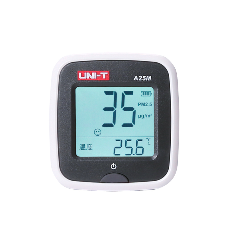 UNI-T A25M PM2.5 Testers Air Quility Measurement 0~500ug Cubic meters Auto Range Overload Indicate Input Battery