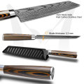 Chef Knife Kitchen Knives Set Japanese 7CR17 440C High Carbon Stainless Steel Imitation Damascus Sanding Laser Knife Dropship