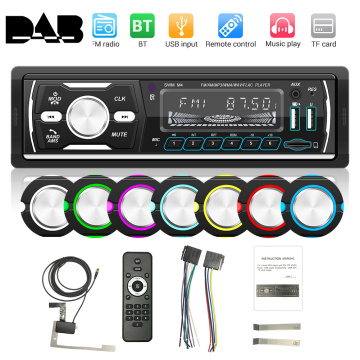 M4 1 Din Car Radio Bluetooth Stereo Car Multimedia MP3 Player USB AUX FM AM RDS DAB Radio Receiver TF Card In Dash Head Unit