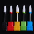 1pcs Ceramic Cutter for Manicure Machine Electric Nail Drill Milling Rotary Flame Remover Gel Polish Nail Drill Bits CHLL01-27