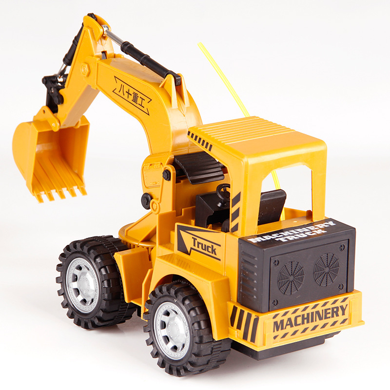 RTR Loader Remote Control Mini RC Construction Truck Trailer Car Tractor 8075E Chargeable Excavator Model Bulldozer Crane Truck