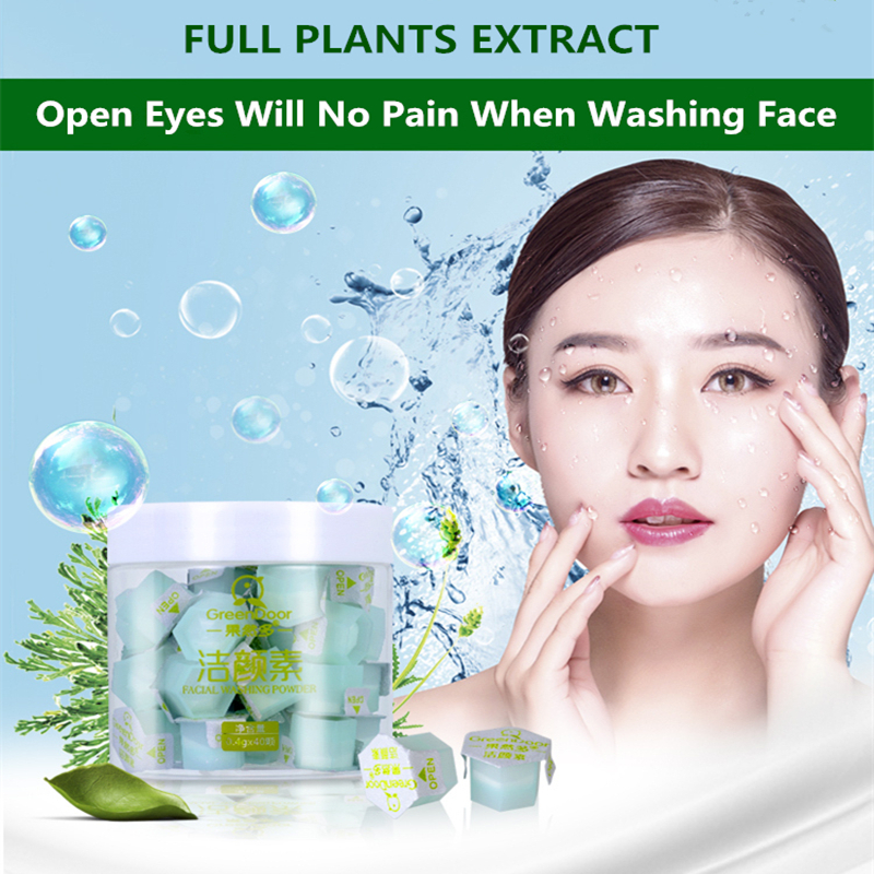40 Pcs/box Enzyme Cleansing Powder Remove Blackhead Exfoliating Moisturizing Whitening Shrink Pores Facial Cleanser Face Cleaner
