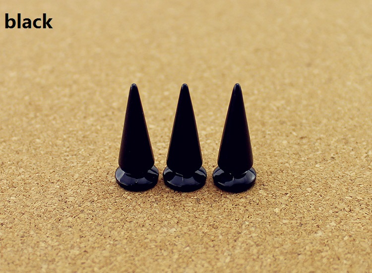 10Sets 10*26mm Bullet Cone Colorful Spikes And Studs For Clothes DIY Handmade Cool Punk Garment Rivets Leather Craft Bag Shoes