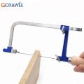 GOXAWEE Adjustable Hand Saw Frame Saw Bow 60mm Depth for wood Metal working Tools Craft tools Hand Tools 10mm to 140mm