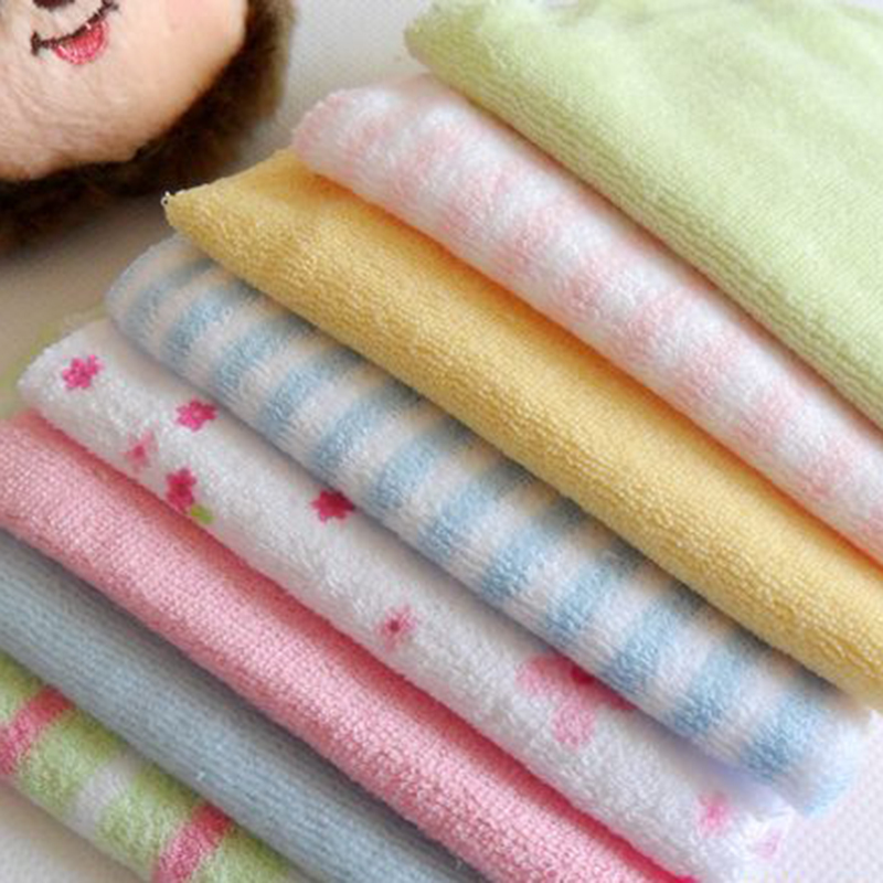 8pcs/set Baby Infant Cute Square Muslin Baby Small Square Towels Baby Washing Cotton Newborn Baby Towels Cleaning Handkerchief
