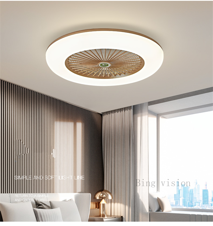 Modern Bedroom fan light LED Ceiling Fans With Lights For Living Room 220V Cooling Ventilador Ceiling Fan Lamp With Remote
