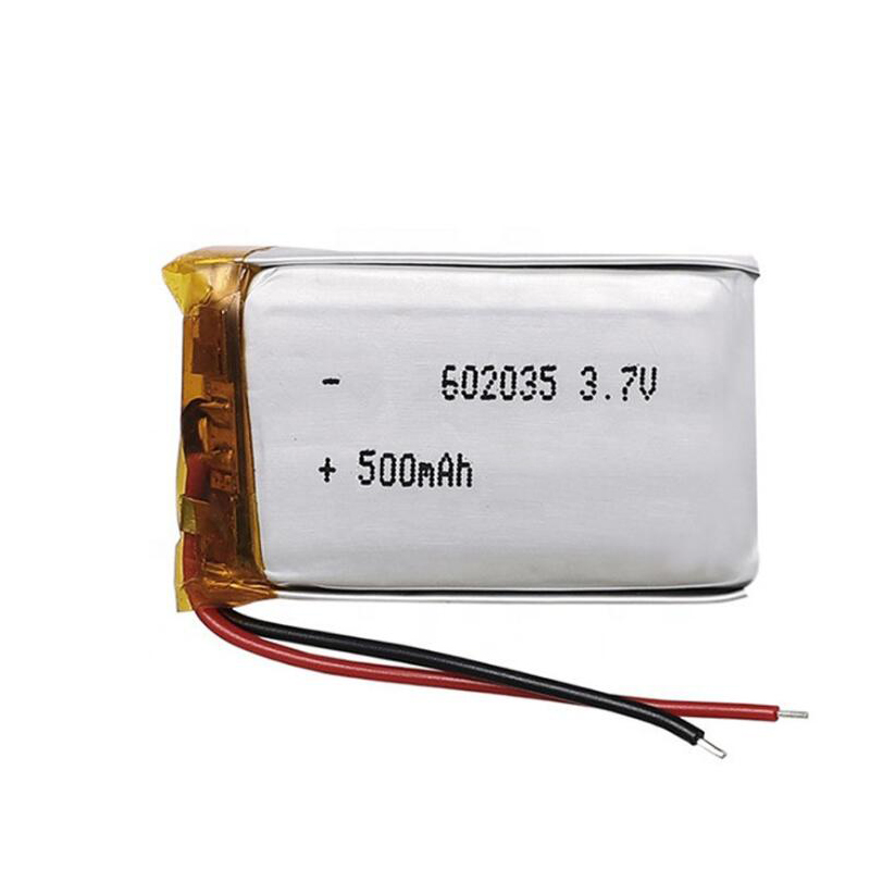 3.7V 500mAh 602035 Lithium li ion polymer Rechargeable Battery 602035 For DVR tachograph automotive bluetooth headphone Battery