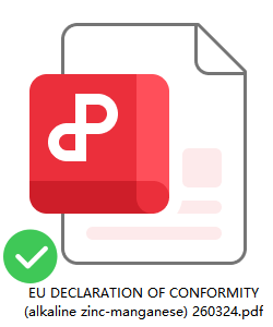 EU DECLARATION OF CONFORMITY (alkaline zinc-manganese) 260324