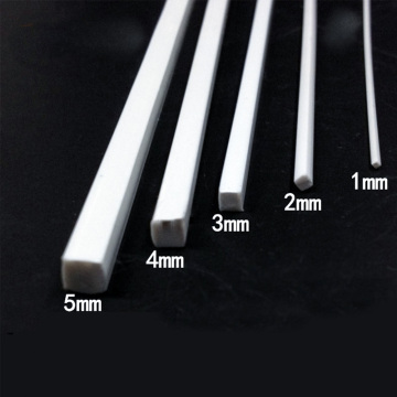 ABS DIY scale ABS smooth square bar rod Dia 5.0mm length 50cm Bar for architectural model Layout making materials