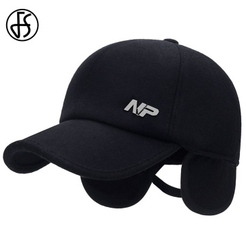FS 2020 Winter Earflaps Baseball Hats Men Women Fashion Ear Protection Outdoor Windproof Snapback Middle-aged Dad Hat Bone
