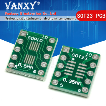 10PCS SOT23 MSOP10 SOP-10 UMAX to DIP10 PCB Transfer Board DIP Pin Board Pitch Adapter