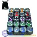 Bescon Mineral Rocks GEM VINES 6 Sides 16MM Dice Set 20 Pack, 5/8" D6 Mineral Rock Dice Set in Assorted Colors