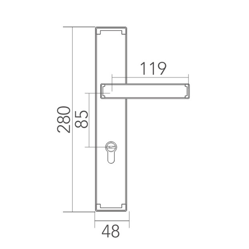 New Chinese style split lock