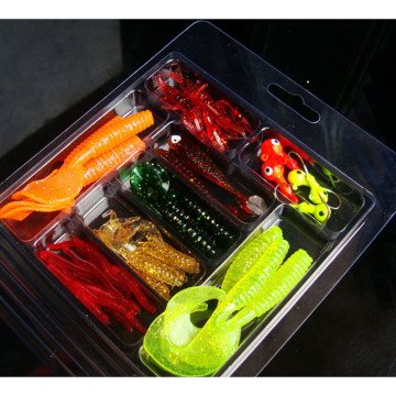 33Pcs Multiple Soft Fishing lure Set Fake Fish Lures Worm Lure Lure Set Head Jig Hooks Fishing Baits Set Simulation Tackle suit