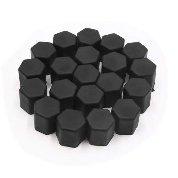 uxcell 20pcs 15mm Rubber Car Wheel Tire Tyre Nut Screw Cover Caps Hub Protector Black Red Blue Purple 7Colors