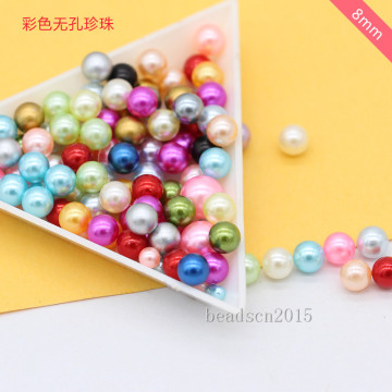 3/4/6/8mm Mixed No holes ABS Imitation Pearls Spacer Beads Round Loose Beads DIYCraft Scrapbook Charm Jewelry Garments Making