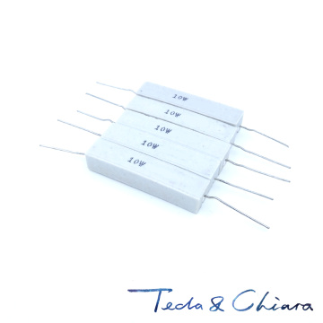 10Pcs 10W 15R 18R 20R 22R 15ohm 18ohm 20ohm 22ohm 15 18 20 22 5% Cement Ceramic Power Horizontal Resistor Resistance R Ohm