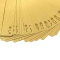 New 24K Gold Playing Cards Poker Foil Plated Euro Art 1 Sets With Luxury Gold Boxes Waterproof Cards Magic Gambling Table Games