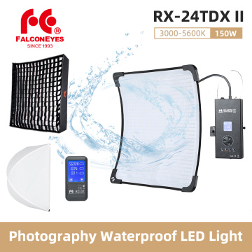 Falcon Eyes RX-24TDX II 150W Photography Waterproof LED Flex Light Bi-color 3000K-5600K with RX-18SBHC for Video Camera