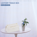 Folding Leather Tissue Storage Box Practical Durable Multi-functional Desktop Napkin Pumping Paper Holder Container