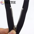 Meetee 2/5pcs 3# Metal Zipper 20/25/30/40/50/60/70cm Auto Lock Close&open Zip for Sewing Bags Pocket Wallet Garment Accessories