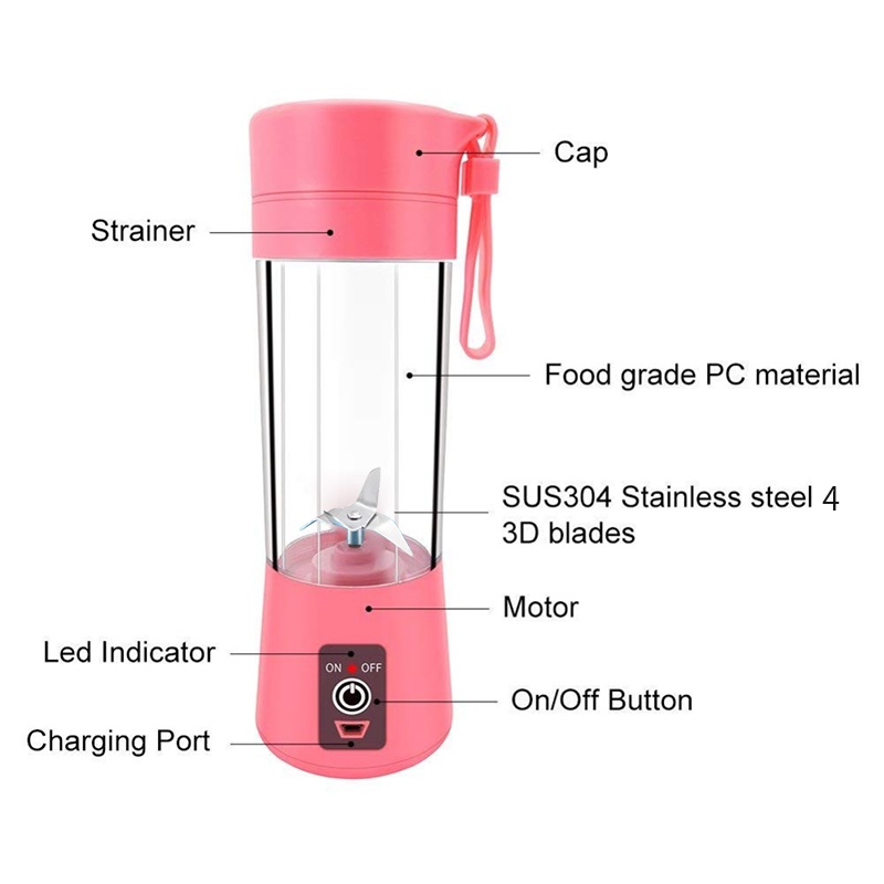 Portable Blender Juicer USB Mixer Electric juicer Machine Smoothie Blender food Processor Blender Cup Juice Blenders batidora