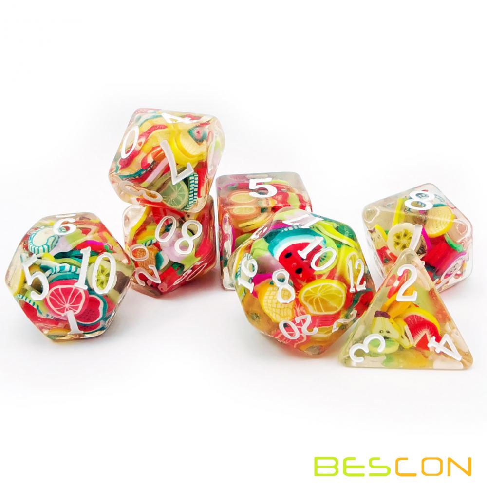 Fruit Polyhedral Rpg Game Dice Set 2