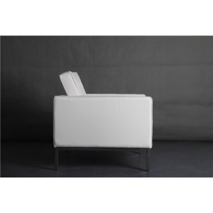 white leather knoll sofa one seat