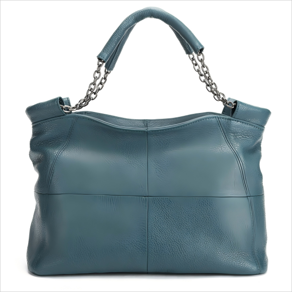 Leather women's chain shoulder bag