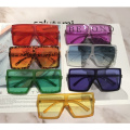 Wholesale 40 Colors One Piece Oversized Square Sunglasses For Women 2021 Luxury Brand Black Sun Glasses Female Big Shades Bulk